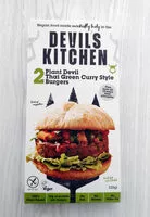 Mängden socker i Plant Devil Thai Green Curry Style Burgers