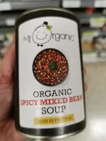 Mängden socker i organic spicy mixed bean soup