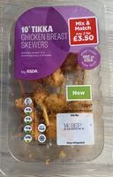 Mängden socker i 10* Tikka Chicken Breast Skewers