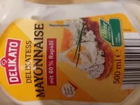 Mängden socker i Delikatesse Mayonnaise mit 80% Rapsöl