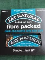 Mängden socker i Fruit & Nut bar, fibre packed, dark chocolate and sea salt