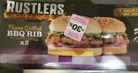 Mängden socker i 2 x BBQ Rib Burger with our smokey BBQ sauce