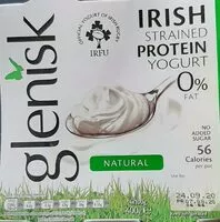 Mängden socker i Irish Strained Protein Yogurt, 0% Fat