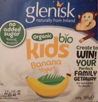 Mängden socker i Glenisk kids bio banana yogurt