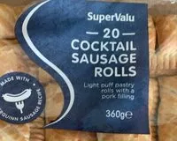 Mängden socker i Puff pastry rolls with a pork filling