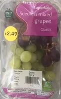 Mängden socker i Seedless mixed grapes