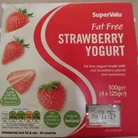 Mängden socker i Fat free Strawberry yogurt