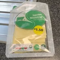 Mängden socker i Medium white cheddar slices