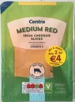 Mängden socker i Medium red irish cheddar slices
