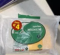 Mängden socker i Medium red cheddar