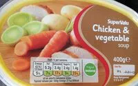 Mängden socker i SuperValu Chicken & Vegetable soup