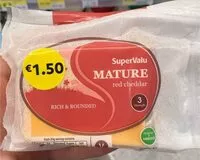 Mängden socker i SuperValu Mature red cheddar