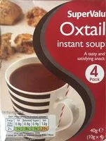 Mängden socker i Oxtail Instant soup