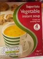 Mängden socker i Vegetable instant soup