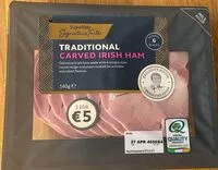 Mängden socker i Traditional carved irish ham
