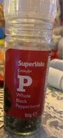 Mängden socker i Whole black peppercorns