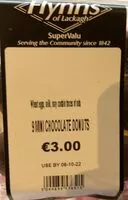 Mängden socker i Mini chocolate donuts