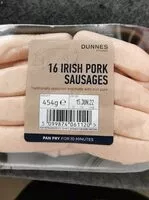 Mängden socker i Irish pork sausages