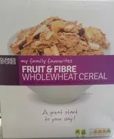 Mängden socker i Fruit & Fibre Wholewheat Cereal