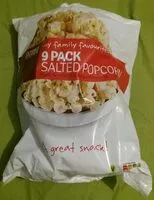 Mängden socker i Salted popcorn
