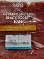 Mängden socker i German smoked black forest ham