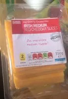 Mängden socker i Irish medium red cheddar slices