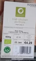 Mängden socker i Organic Irish Chicken Portions fresh class A