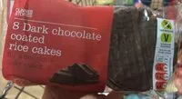 Mängden socker i Dark chocolate coated rice cakes