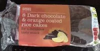 Mängden socker i Dark chocolate & orange coated rice cakes