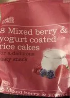 Mängden socker i Mixed berry yogurt rice cakes