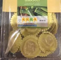 Mängden socker i Courgette Aubergine Girasoli