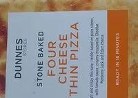 Mängden socker i Four cheese thin pizza