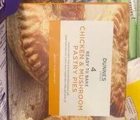 Mängden socker i Chicken and mushroom pastry pies