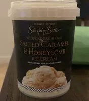 Mängden socker i Salted caramel and honeycomb ice cream