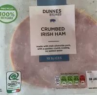 Mängden socker i Crumbed irish ham