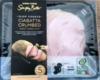 Mängden socker i Ciabatta crumbed ham