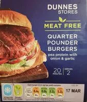 Mängden socker i Meat Free Quarter Pounder burgers