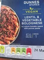 Mängden socker i Lentil and vegetable bolognese