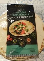 Mängden socker i Piadina romagnola IGP alla Riminese