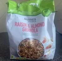 Mängden socker i Raisin & Almond Granola
