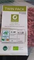 Mängden socker i Organic Irish Beef Steak Mince