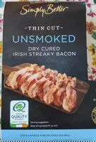 Mängden socker i Thin Cut Unsmoked Streaky Bacon