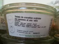 Mängden socker i Salade de Crevettes Acidulée aux Pommes et aux Radis