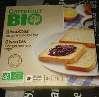 Mängden socker i Biscottes au germe de blé bio