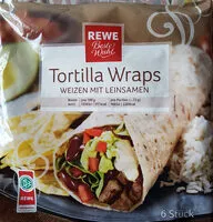 Mängden socker i Tortilla Wraps Weizen mit Leinsamen