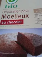 Mängden socker i moelleux au chocolat. bio u