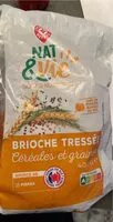 Mängden socker i Brioche tressée cereales et graines
