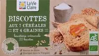 Mängden socker i Biscottes aux 7 cereales et 4 graines
