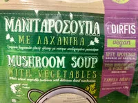 Mängden socker i mushroom soup with vegetables