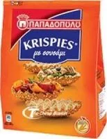 Mängden socker i Papadopoulos Krispies 200G - Wheat Rusks With Sesame